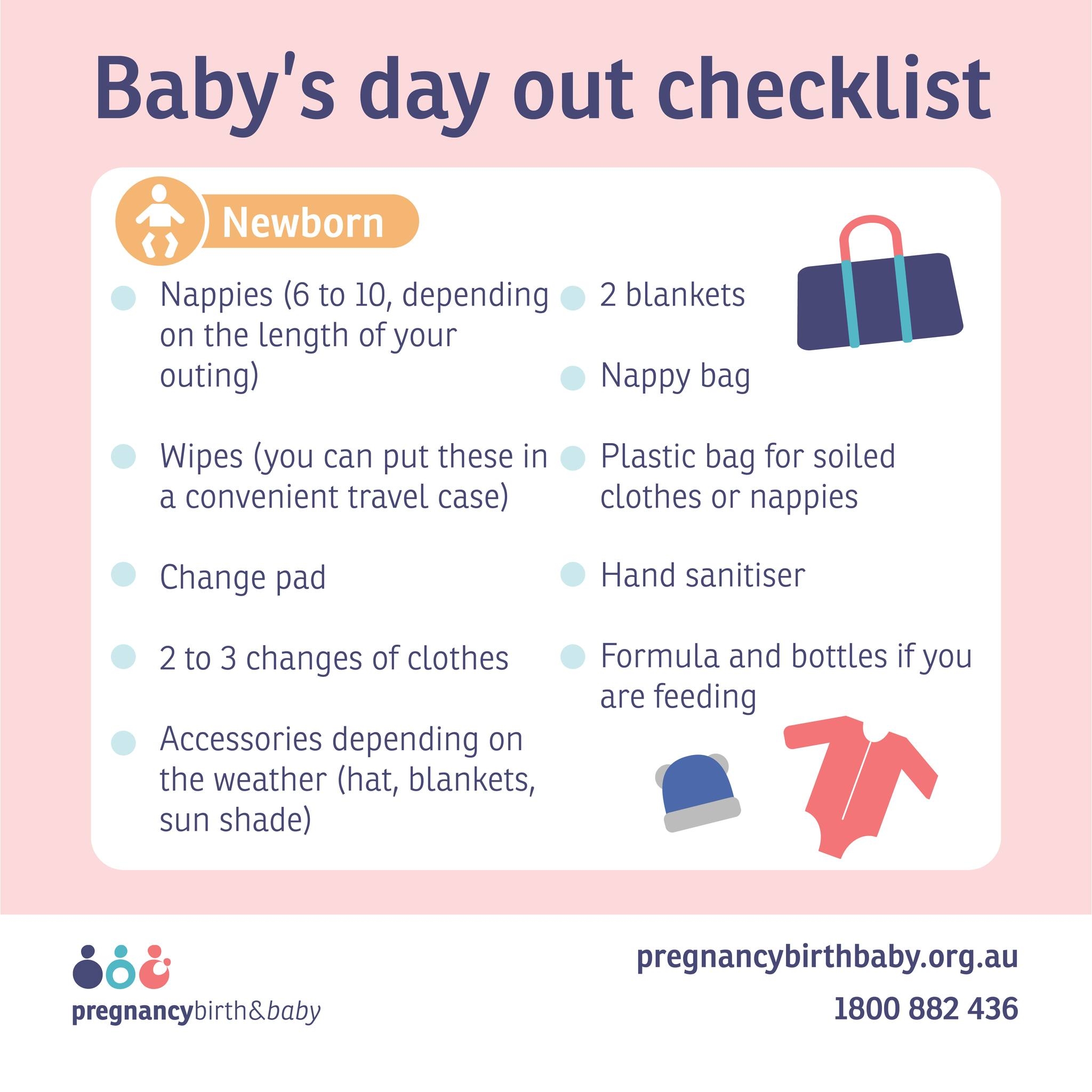 Baby's day out checklist Baby's day out checklist